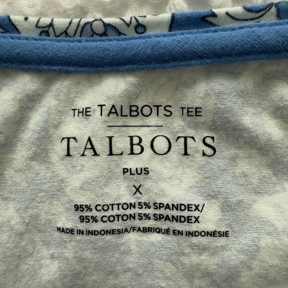 Talbots Printed 3/4‎ Sleeve Knit Tee Womens Size X Colorful Resortwear Summer - Picture 5 of 6